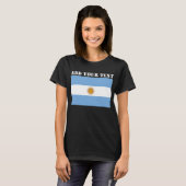 アルゼンチン国旗の選手権サッカーサッカー Tシャツ (正面フル)