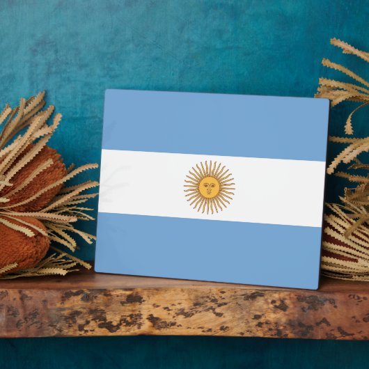 アルゼンチン国旗の額 フォトプラーク (側面)