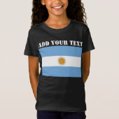 アルゼンチン国旗のW杯2022サッカーT-Sh Tシャツ (正面)