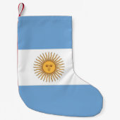 アルゼンチン国旗を持つクリスマスストッキング スモールクリスマスストッキング (正面)
