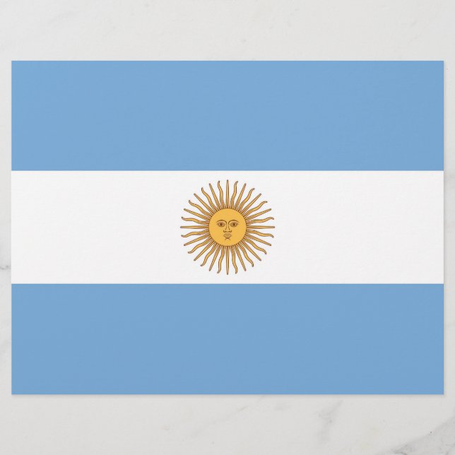 アルゼンチン国旗を持つレターヘッド (正面)