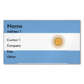 アルゼンチン国旗を持つ名刺マグネット マグネット名刺 (正面)