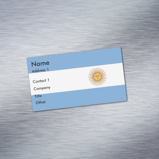 アルゼンチン国旗を持つ名刺マグネット マグネット名刺 (インサイチュ)