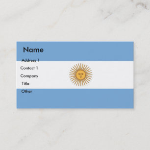 アルゼンチン国旗を持つ名刺 名刺
