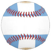 アルゼンチン国旗を持つ愛国的なソフトボール ソフトボール (正面)