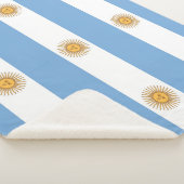 アルゼンチン国旗を持つ愛国的シェルパ毛布 シェルパブランケット (3/4)
