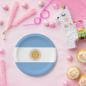 アルゼンチン国旗を持つ愛国的紙プレート ペーパープレート (パーティー)