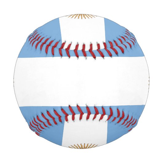 アルゼンチン国旗を持つ愛国野球 野球ボール (正面)