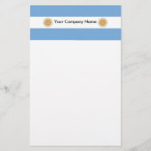 アルゼンチン国旗を持つ文房具 便箋 (正面)