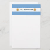 アルゼンチン国旗を持つ文房具 便箋 (正面/裏面)