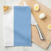 アルゼンチン国旗を掲げたキッチンタオル キッチンタオル (四つ折り)