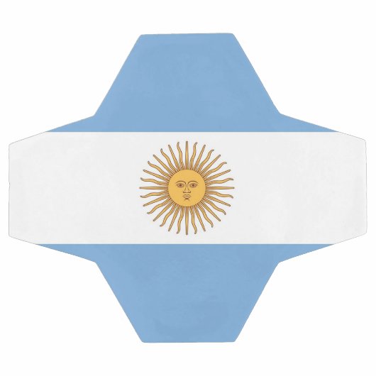 アルゼンチン国旗を掲げた愛国的なサッカーボール サッカーボール (フラット)