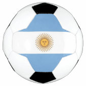 アルゼンチン国旗を掲げた愛国的なサッカーボール サッカーボール (正面)