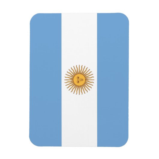 アルゼンチン国旗を掲げた愛国的なフレキシブル磁石 マグネット (縦)