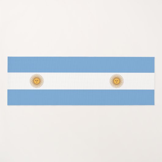 アルゼンチン国旗を掲げた愛国的なヨガマット ヨガマット (正面(横))