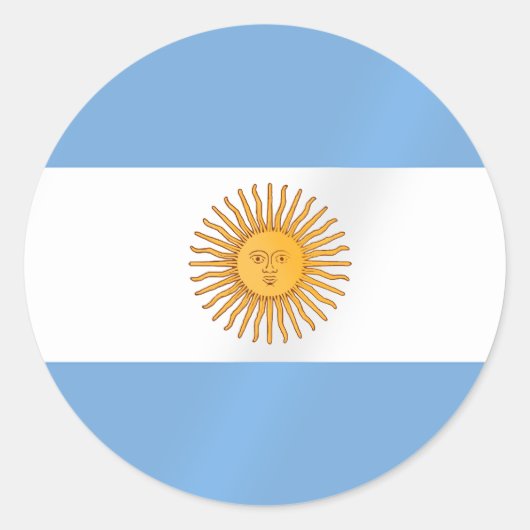 アルゼンチン国旗アルビケテスの贈り物 ラウンドシール (正面)