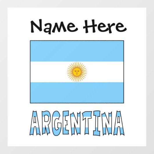 アルゼンチン国旗カスタマイズ商品 ウィンドウサイン (シート)