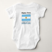 アルゼンチン国旗カスタマイズ ベビーボディスーツ (裏面)
