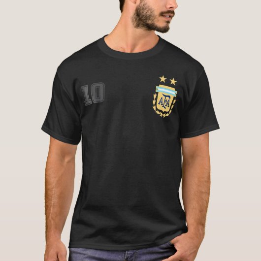 アルゼンチン国旗ジャージーフットボールサッカーレメラアルジェンティ Tシャツ (正面)
