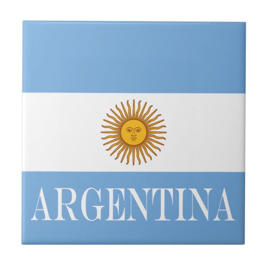 アルゼンチン国旗バンデラ・デ・アルゼンチン タイル (正面)