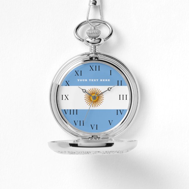 アルゼンチン国旗ブエノスアイレス=アルゼンチン 腕時計 (正面)