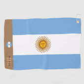 アルゼンチン国旗モノグラムの&アルゼンチンゴルフ/スポーツ ゴルフタオル (横)