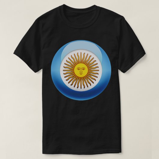 アルゼンチン国旗ラウンドエル Tシャツ (デザイン正面)