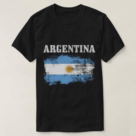 アルゼンチン国旗ヴィンテージアルゼンチンプライド Tシャツ (デザイン正面)