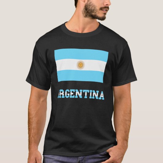 アルゼンチン国旗南米アルゼンチンP Tシャツ (正面)