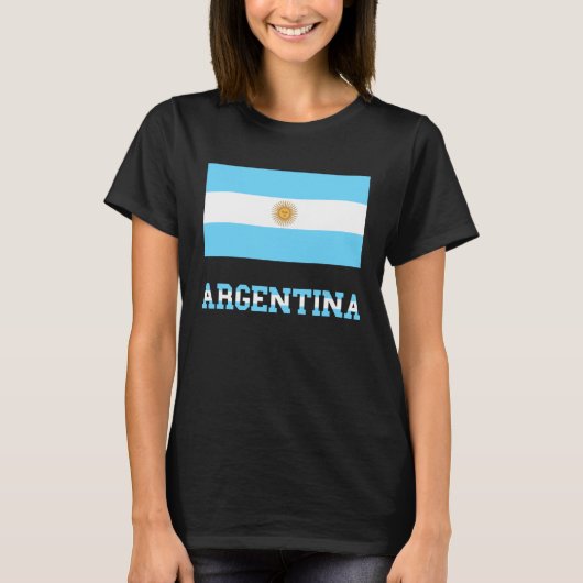 アルゼンチン国旗南米アルゼンチンP Tシャツ (正面)