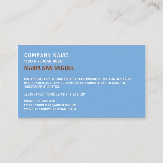 アルゼンチン国旗、アルゼンチン国旗 名刺 (裏面)