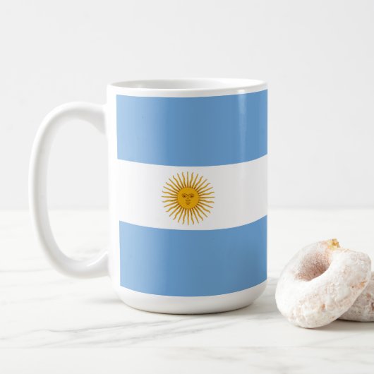 アルゼンチン国旗 コーヒーマグカップ (ドーナツ)