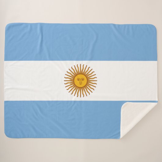 アルゼンチン国旗 シェルパブランケット (正面(横))