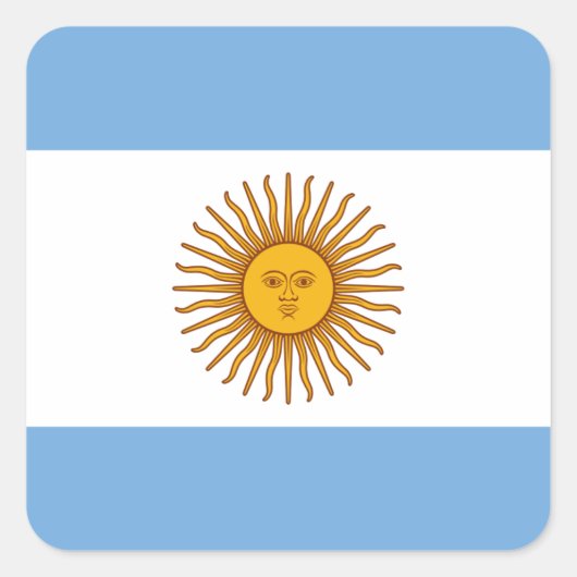 アルゼンチン国旗 スクエアシール (正面)