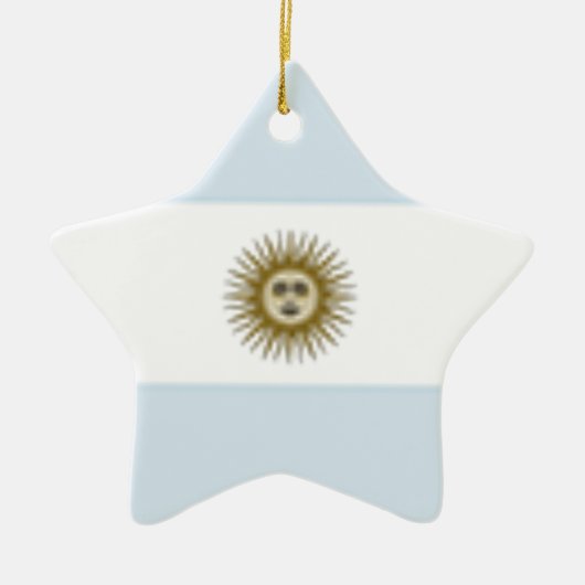 アルゼンチン国旗 セラミックオーナメント (正面)