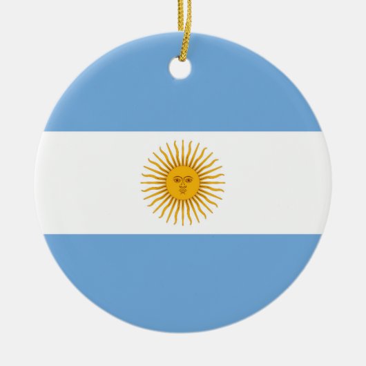 アルゼンチン国旗 セラミックオーナメント (正面)