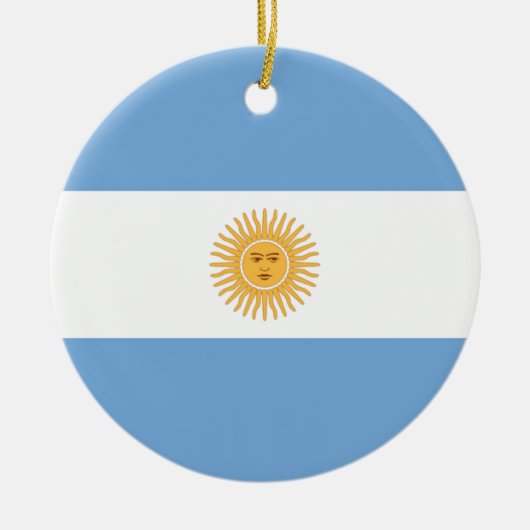 アルゼンチン国旗 セラミックオーナメント (正面)