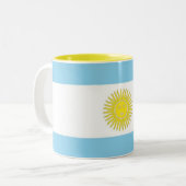 アルゼンチン国旗 ツートーンマグカップ (正面左)