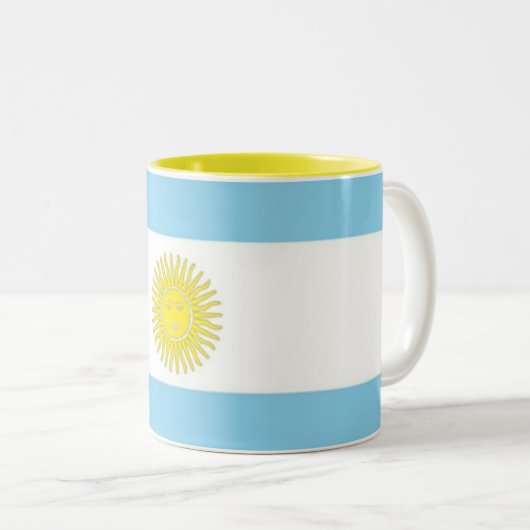 アルゼンチン国旗 ツートーンマグカップ (正面右)