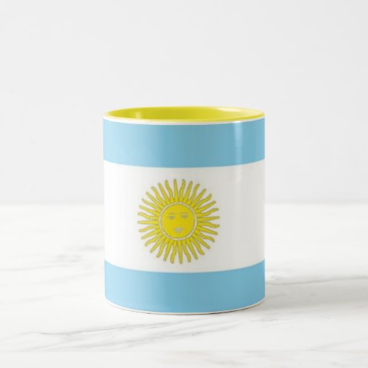 アルゼンチン国旗 ツートーンマグカップ (中央)