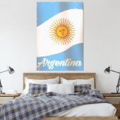 アルゼンチン国旗 バカンスポスター キャンバスプリント (インサイチュ (寝室))