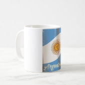 アルゼンチン国旗 バカンスポスター コーヒーマグカップ (正面左)