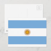 アルゼンチン国旗 – バンデラ・ド・アルゼンチン ポストカード (正面/裏面)
