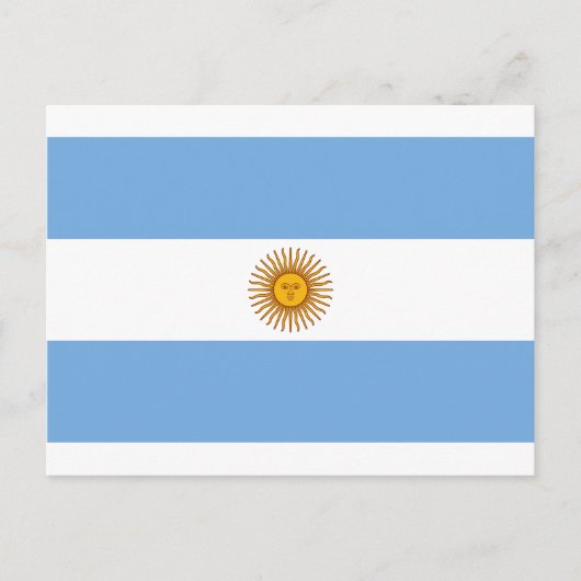 アルゼンチン国旗 – バンデラ・ド・アルゼンチン ポストカード (正面)