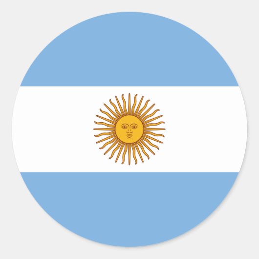 アルゼンチン国旗 – バンデラ・ド・アルゼンチン ラウンドシール (正面)