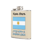 アルゼンチン国旗 パーソナライズテキスト付き フラスク (左)