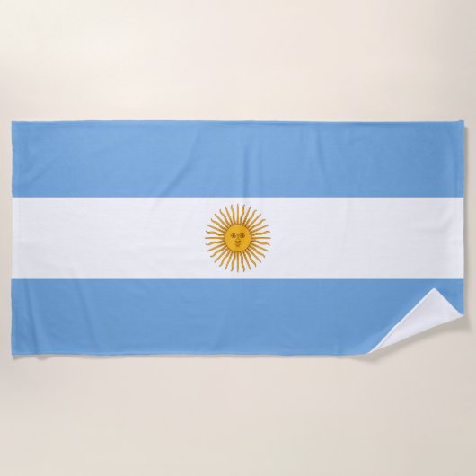 アルゼンチン国旗 ビーチタオル (正面)