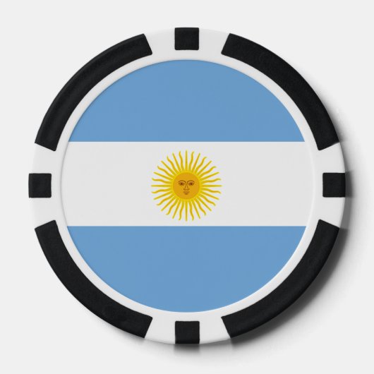 アルゼンチン国旗 ポーカーチップ (正面)
