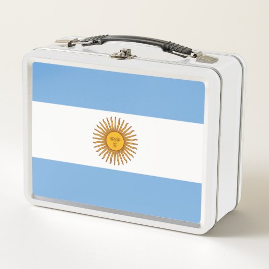 アルゼンチン国旗 メタルランチボックス (正面)