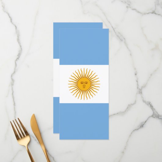 アルゼンチン国旗 メニュー (正面/裏面インサイチュ)